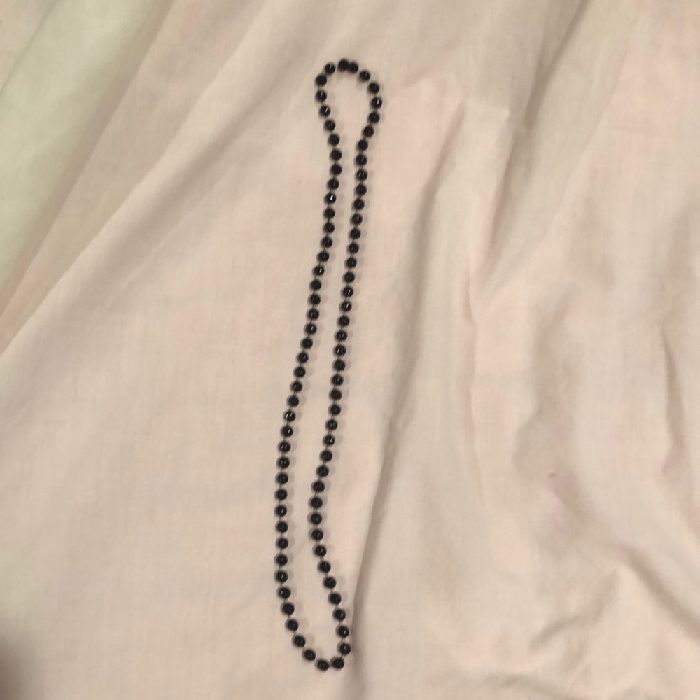 Black Bead Rope Necklace